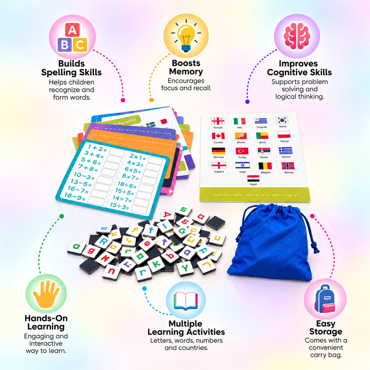 6-in-1 Spelling & Educational Learning Game