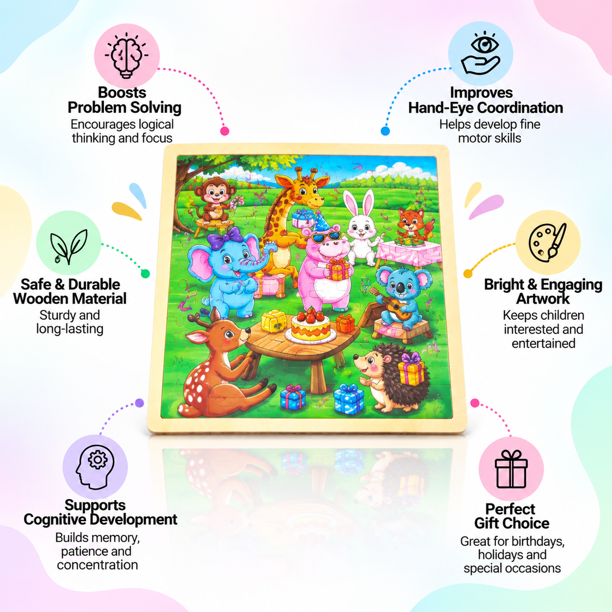 100 Pcs Wooden Jigsaw Puzzle