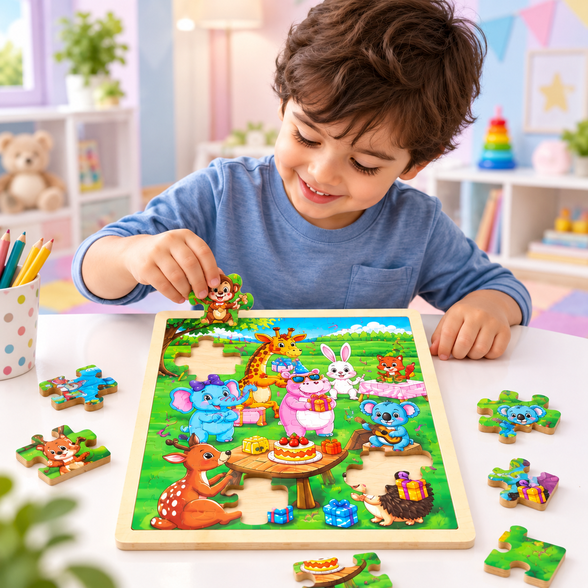 100 Pcs Wooden Jigsaw Puzzle