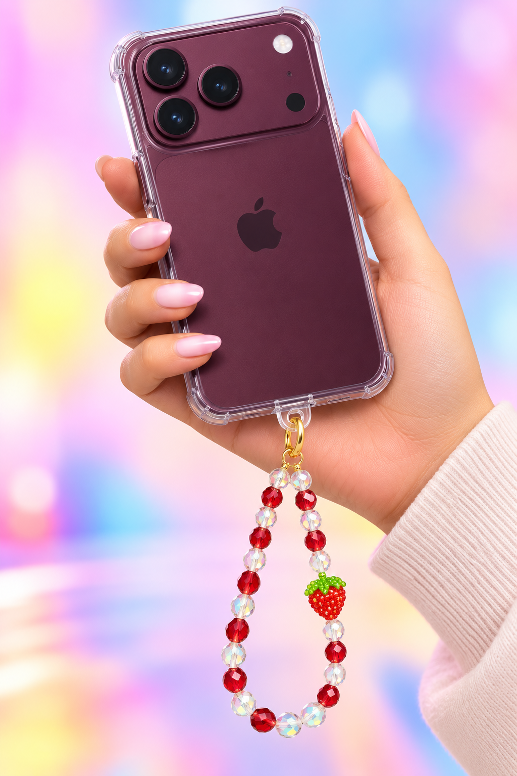 Strawberry Phone charm