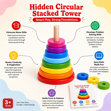 Circular Rainbow Stacked Tower