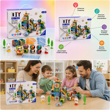 DIY Ball Track Building Blocks Construction Set