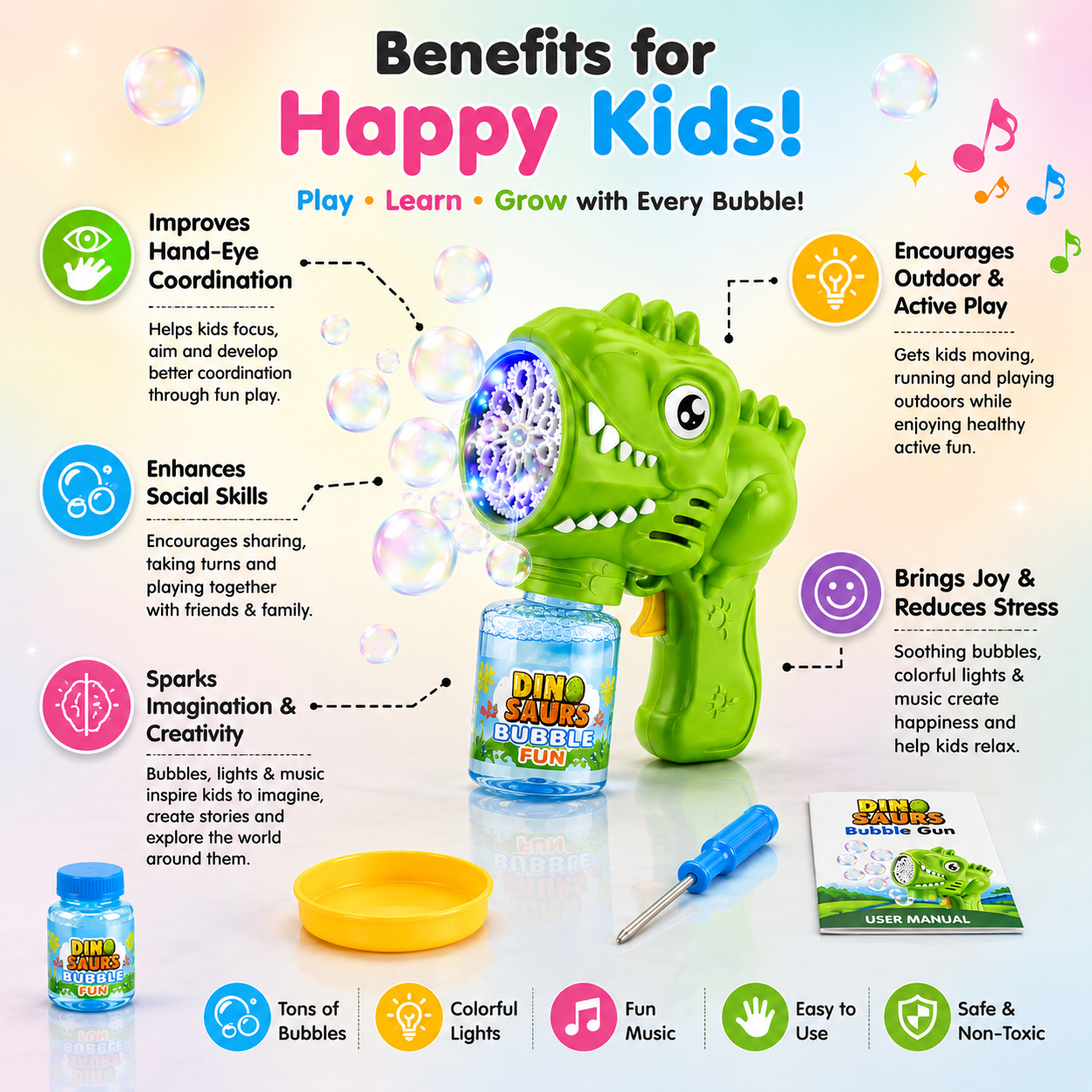 Dinosaurs Bubble Gun