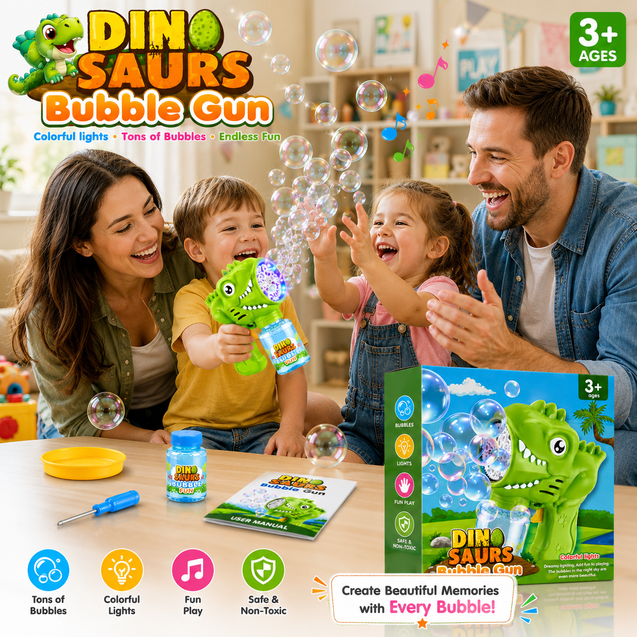 Dinosaurs Bubble Gun