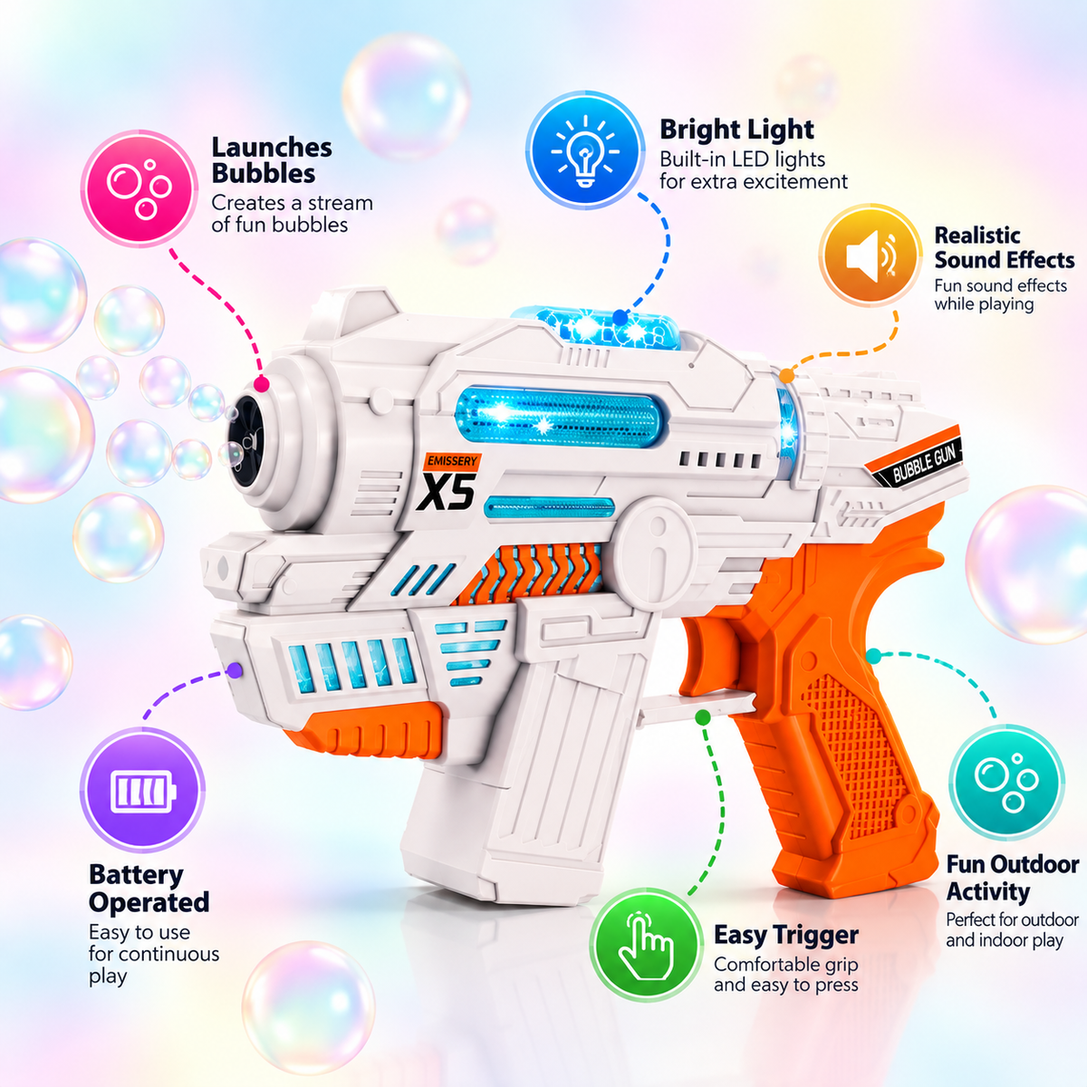 Bubble Gun – Sound & Light