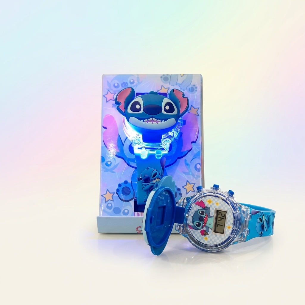 Cute Cartoon Kids Digital Watch with LED Light – Character Wrist Watch for Boys & Girls