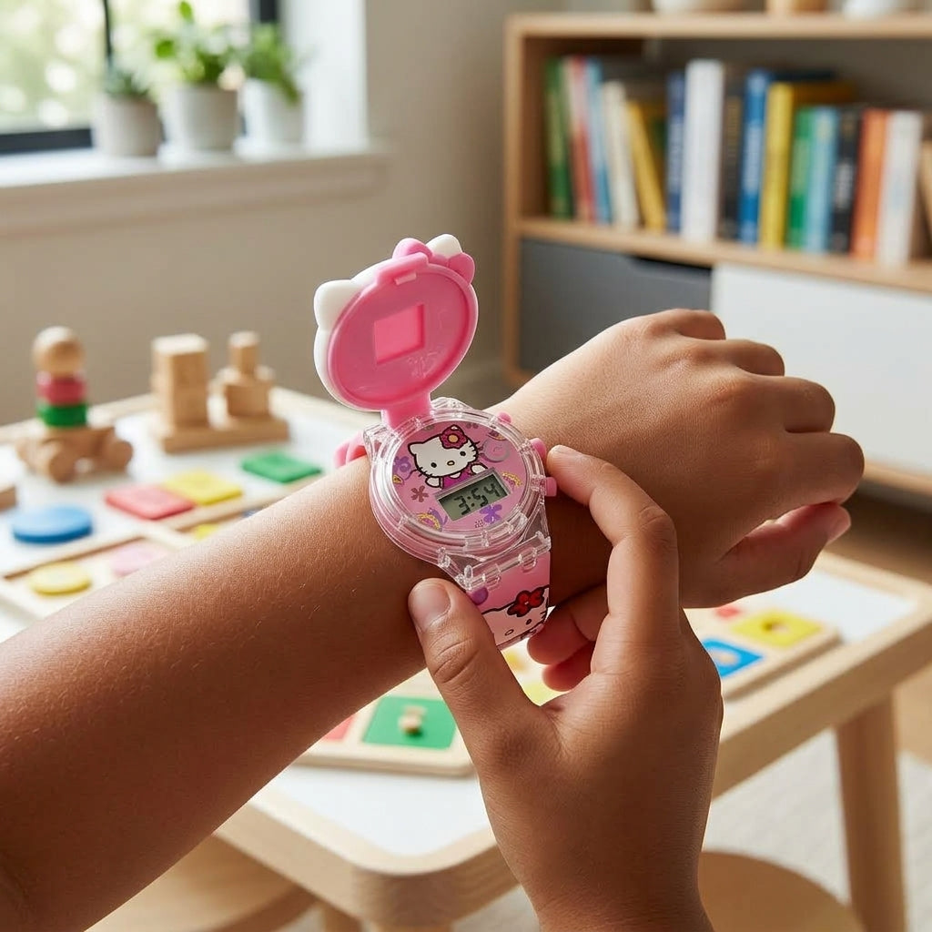 Cute Cartoon Kids Digital Watch with LED Light – Character Wrist Watch for Boys & Girls