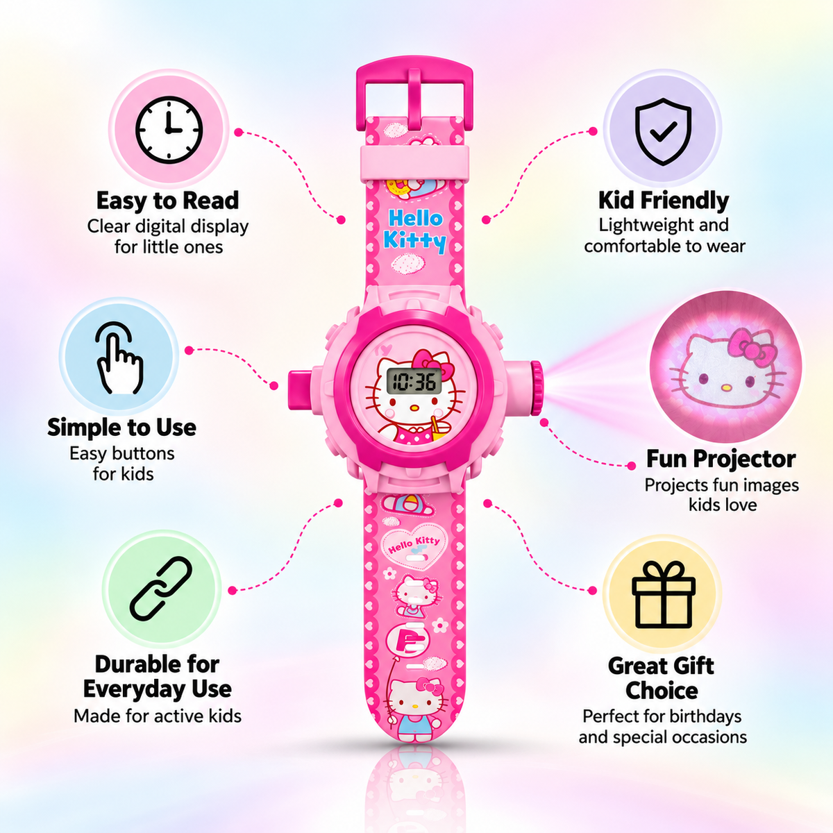 Projector Digital Watch for Kids