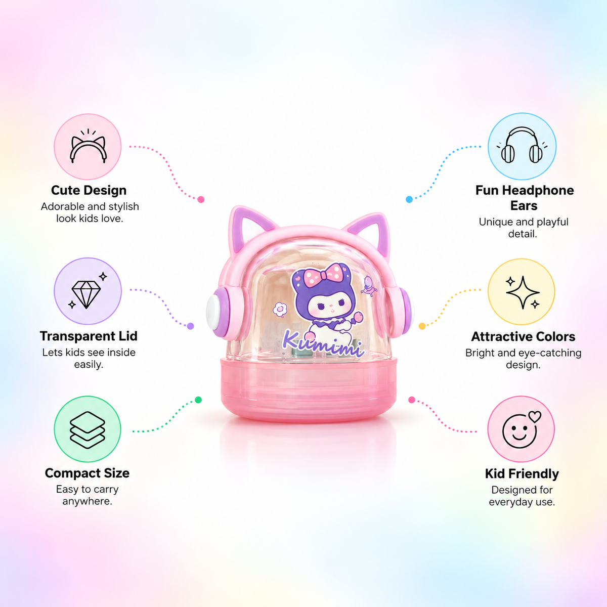 Kumimi Cat-Ear Pencil Sharpener