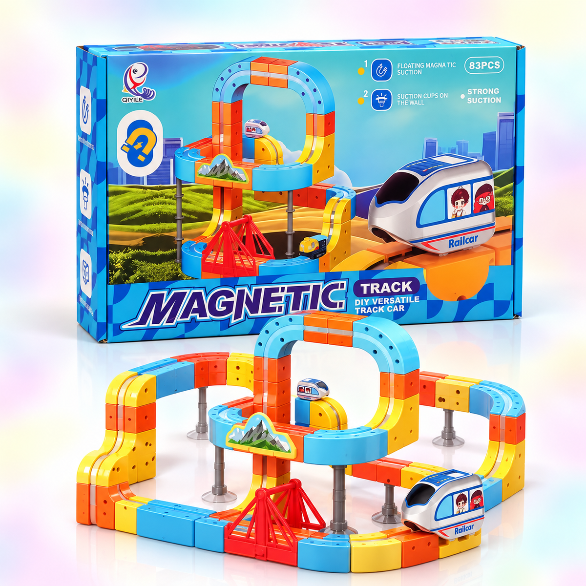 Magnetic Track DIY Versatile Track Car Set