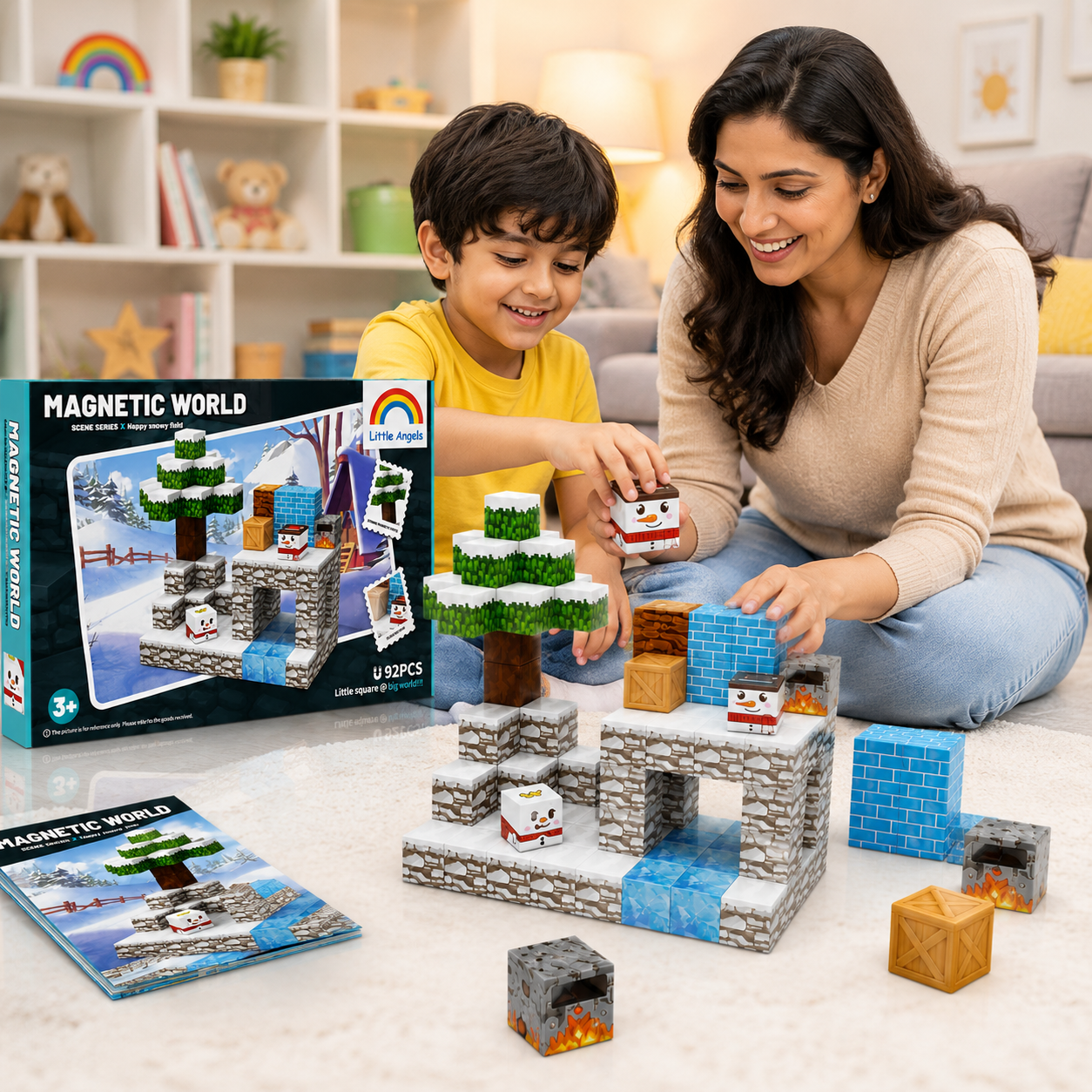 Magnetic World – Happy Snowy Field (92 Pieces)