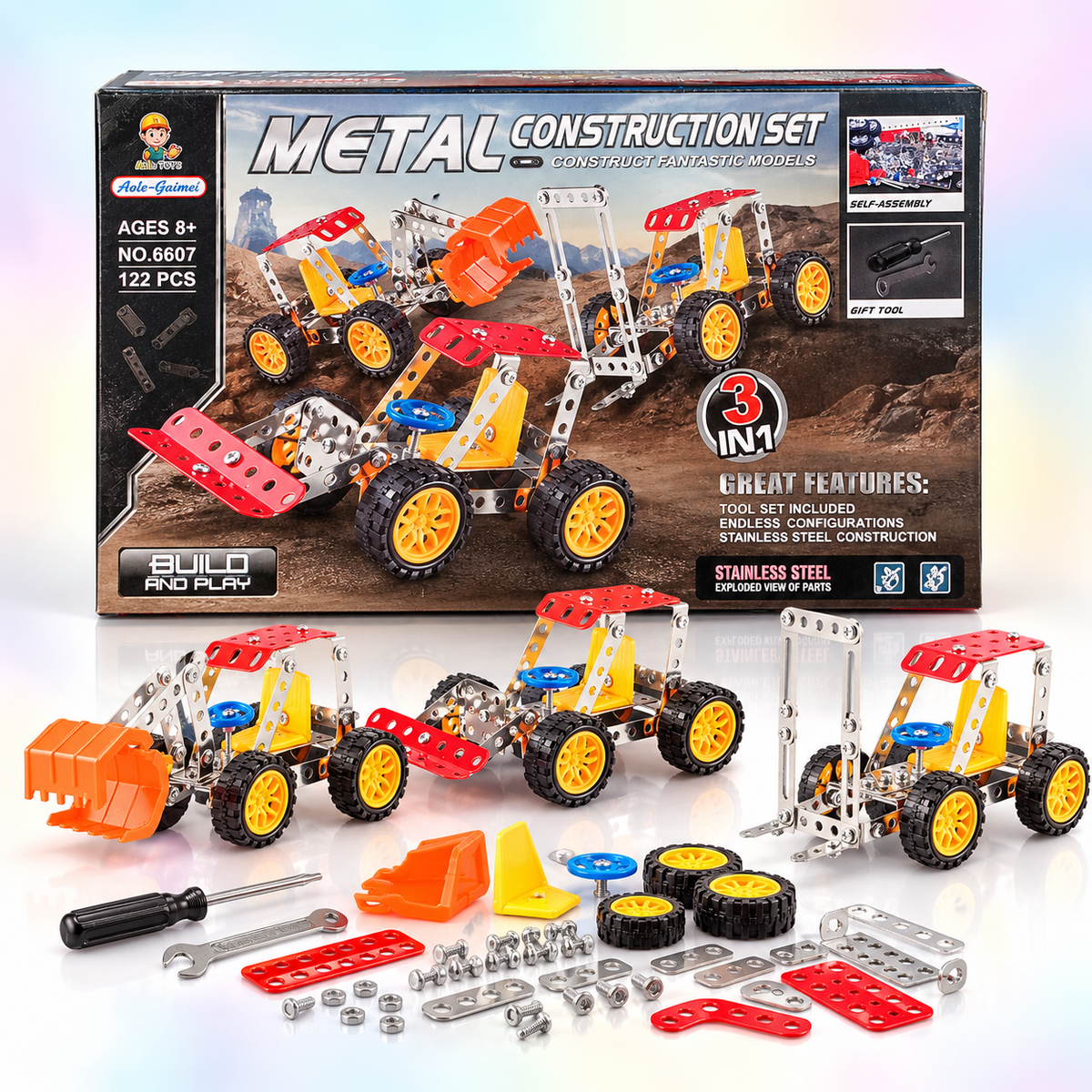 Metal Construction Set – 3-in-1 Building Toy