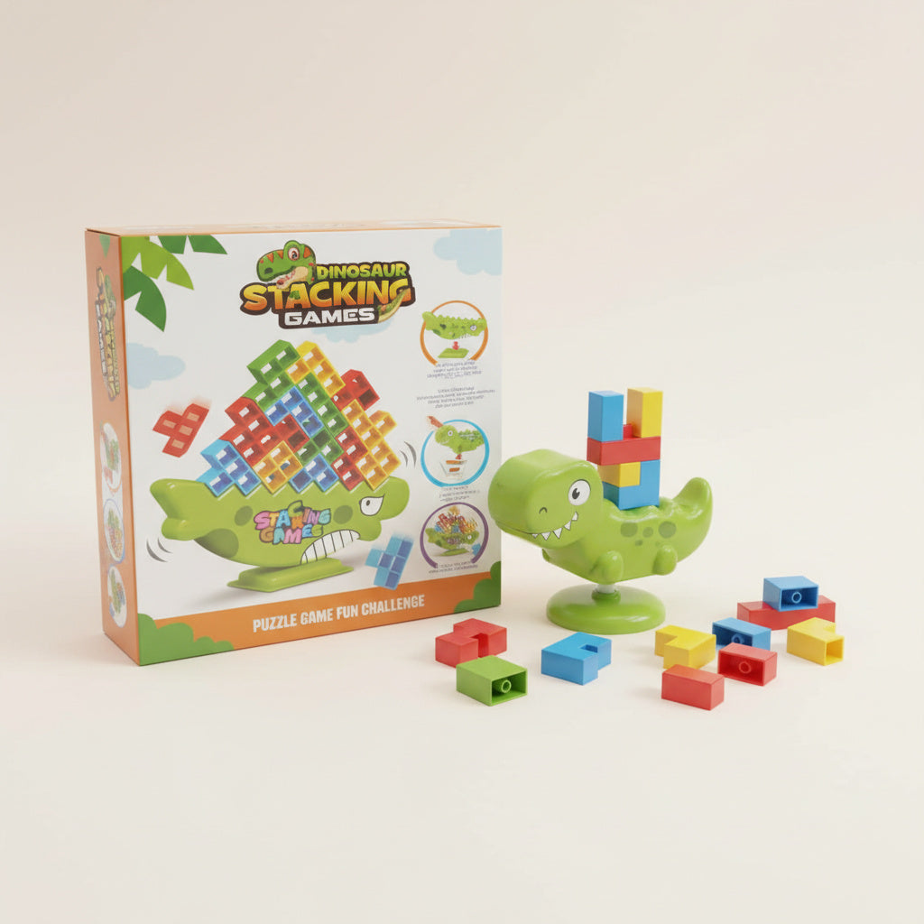 Dino Tetra Tower: The Ultimate Stacking Balance Game