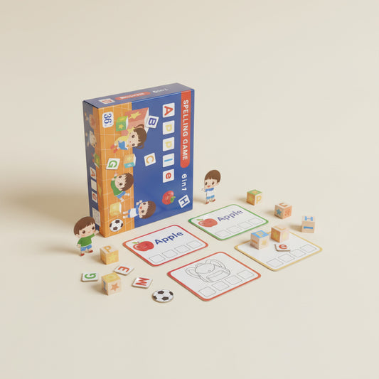 Educational Wooden Matching Letter Spelling Game for Kids