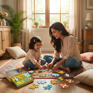 Intellect Toys 6-in-a-box Animal Puzzle set