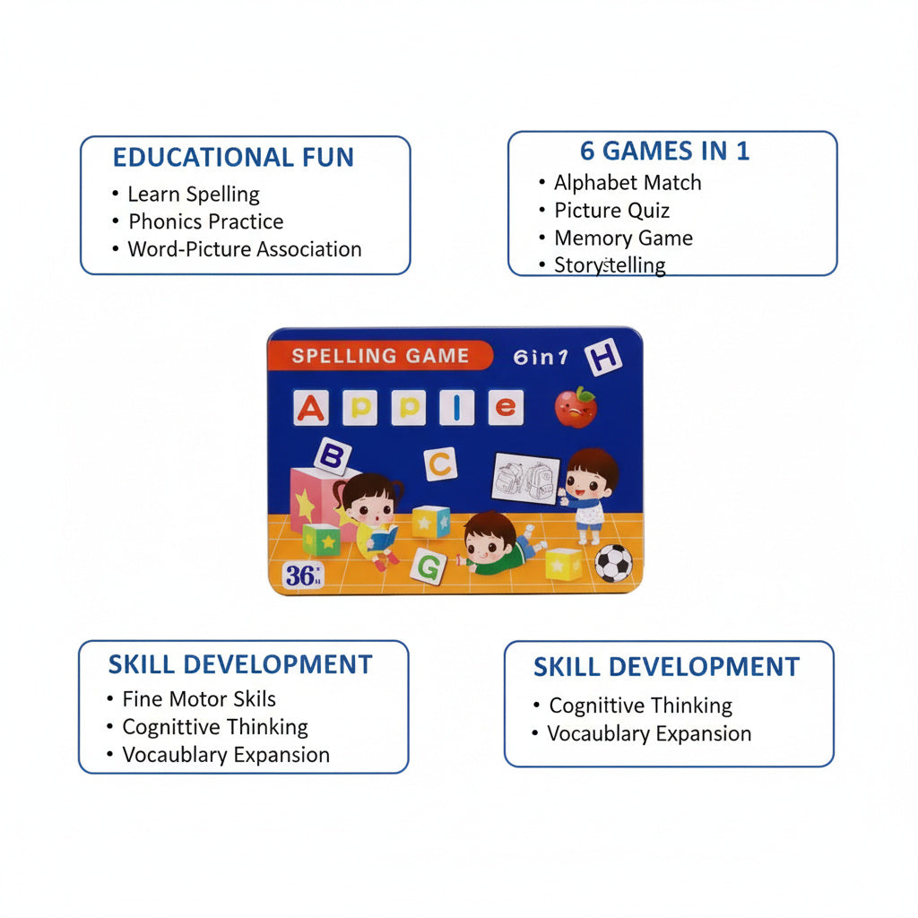 Spelling Game 6 in 1 for Kids