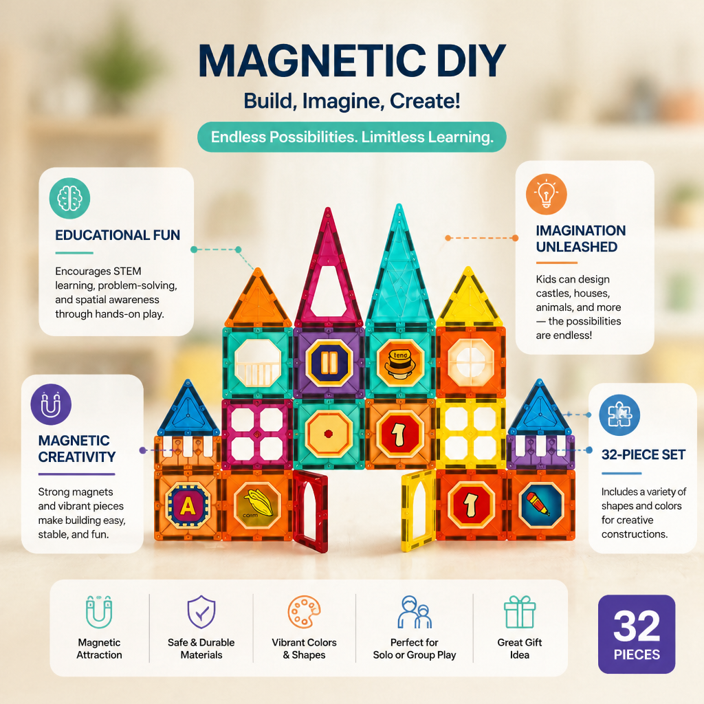Magnetic Block (32 Pcs)