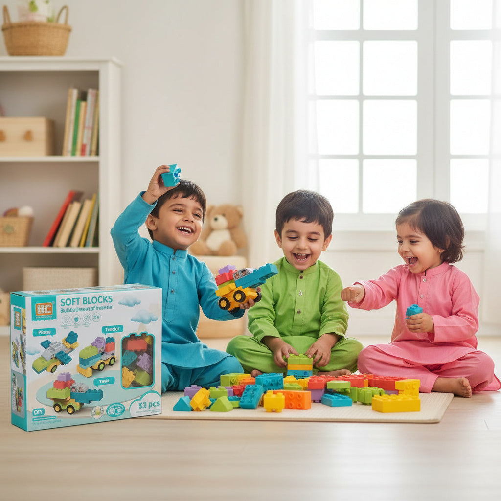 Soft Blocks Vehicle Construction Set