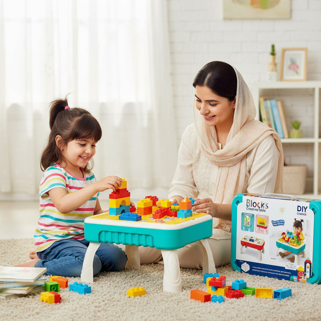 Creative Blocks Table (blue color)