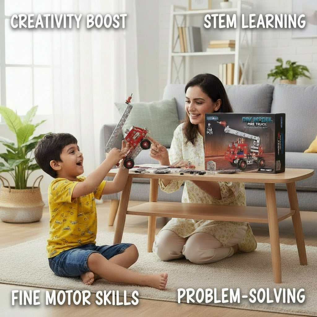 DIY Metal Fire Truck Engineering Kit
