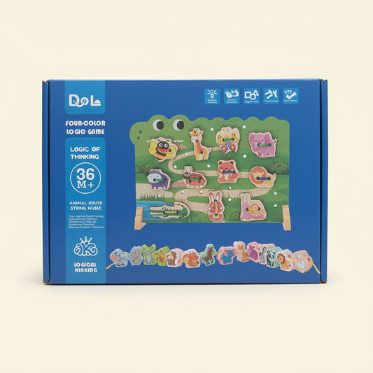 Four Color Logic Maze lacing Game