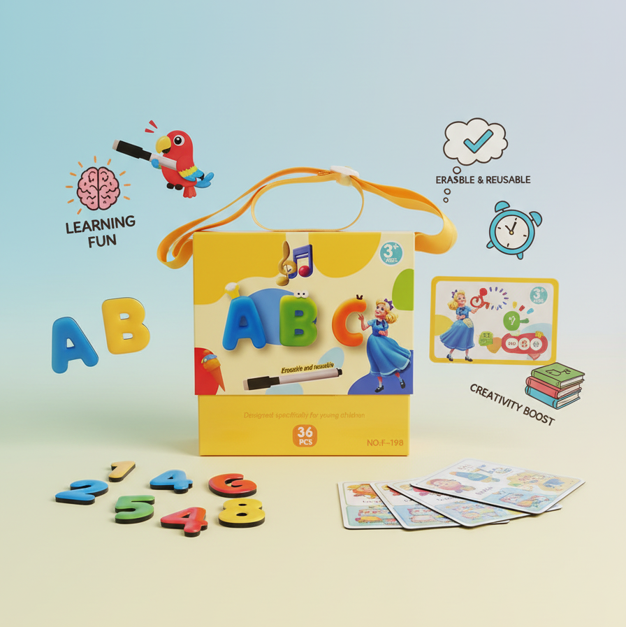 ABC Erasable Magnetic Letters Learning Set | 36 Pieces