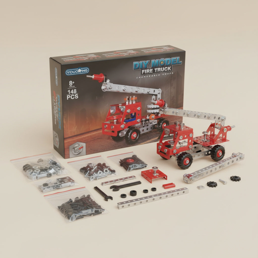 DIY Metal Fire Truck Engineering Kit