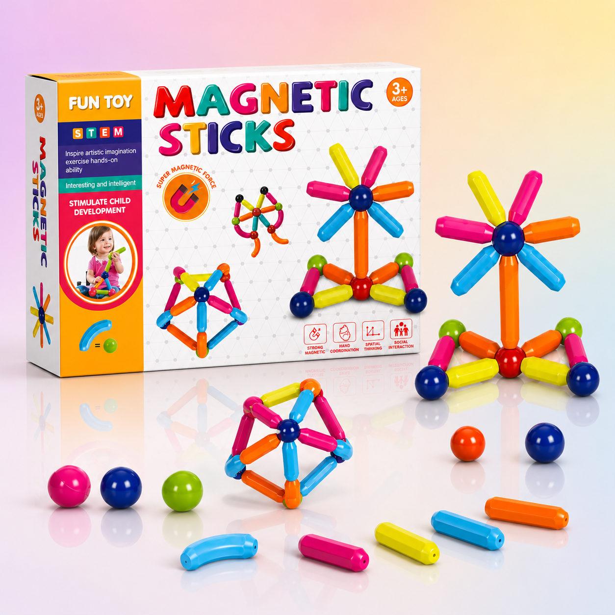 STEM Magnetic Sticks (28 Pieces)