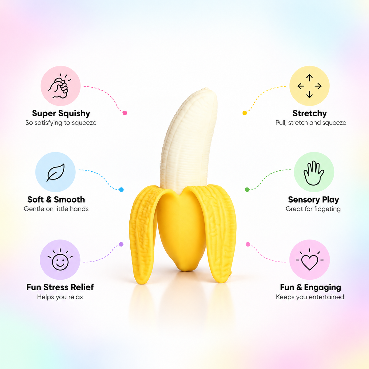 Squishy Banana – Soft & Satisfying Stress Toy