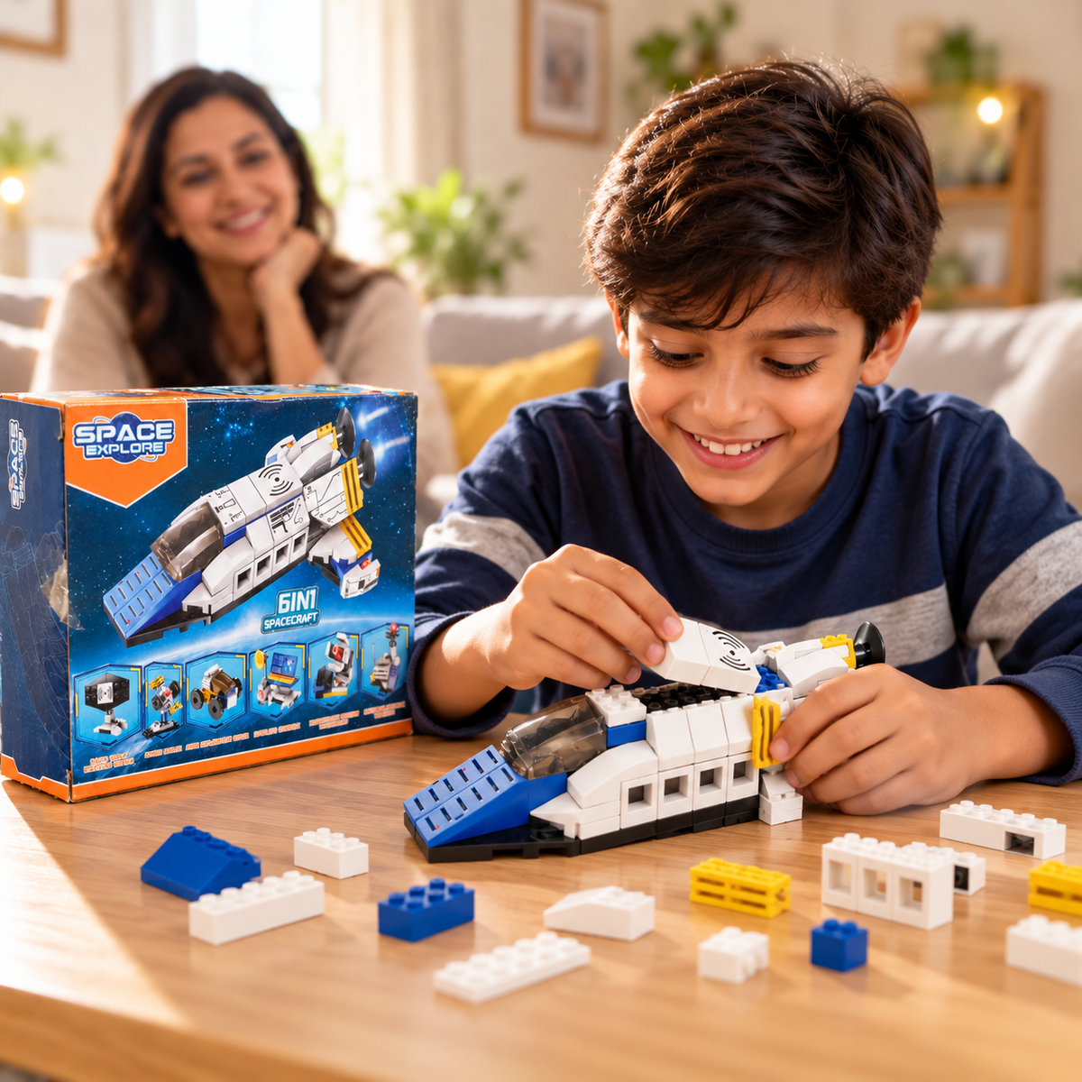 6-in-1 Space Explorer Building Set - STEM Space Toy for Kids