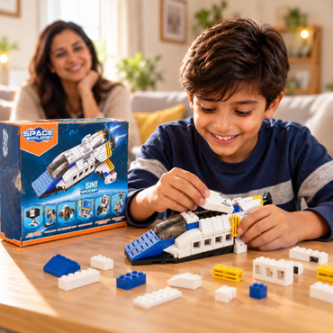 6-in-1 Space Explorer Building Set - STEM Space Toy for Kids