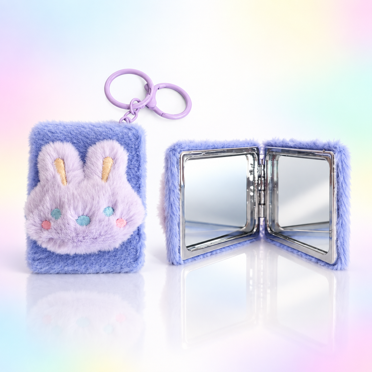Plush Pocket Mirror Keychain