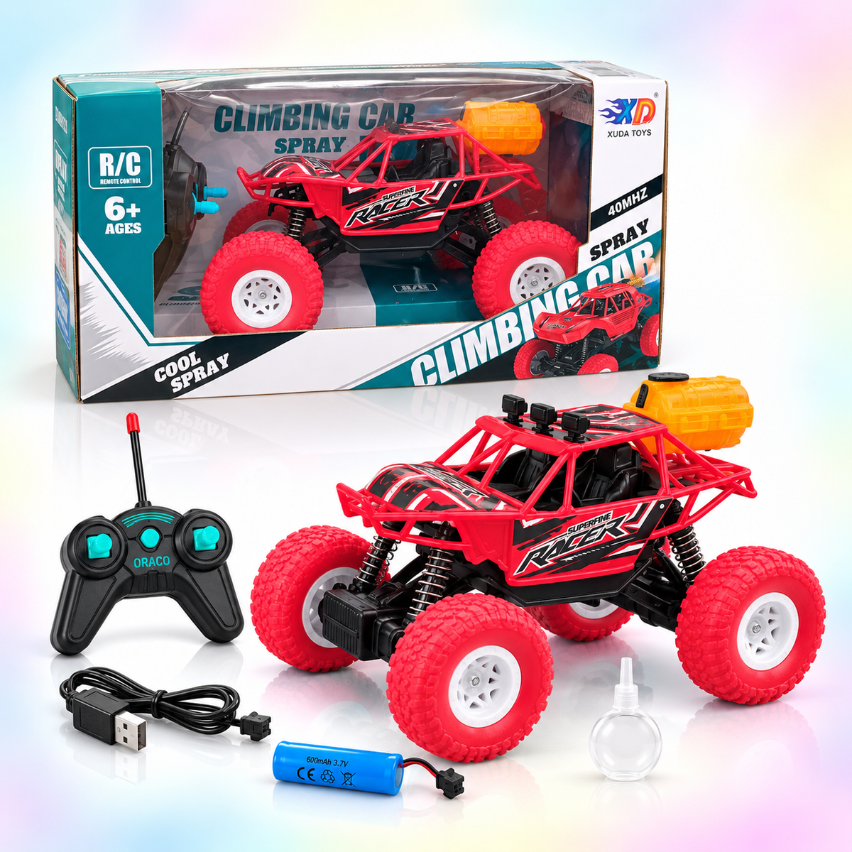 Climbing Remote Control Car for Kids – 40MHz RC Off-Road Car with Spray Effect