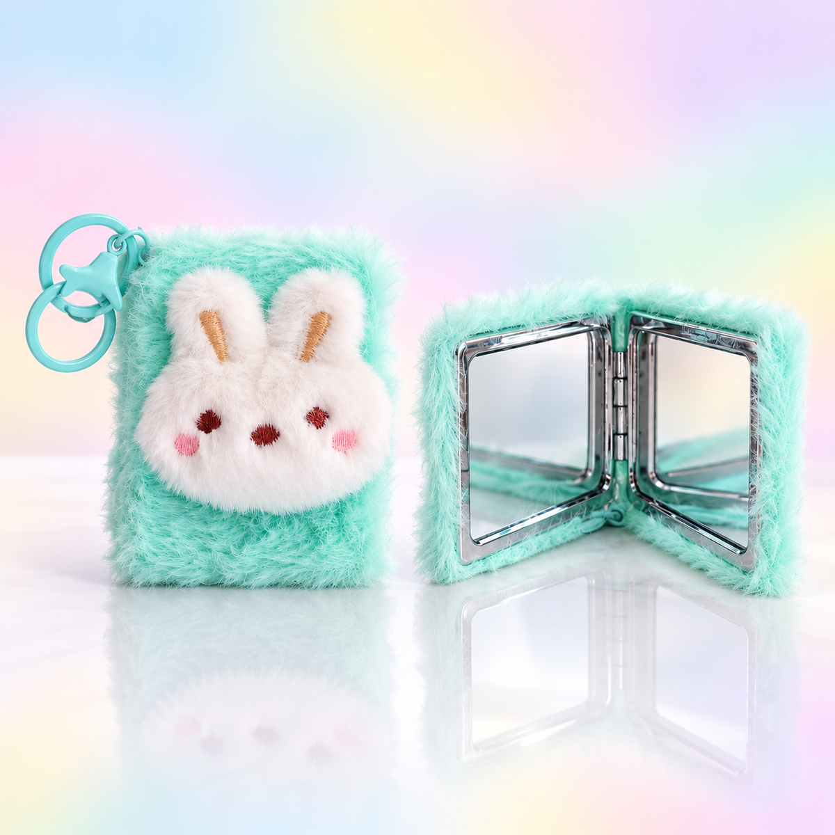 Plush Pocket Mirror Keychain