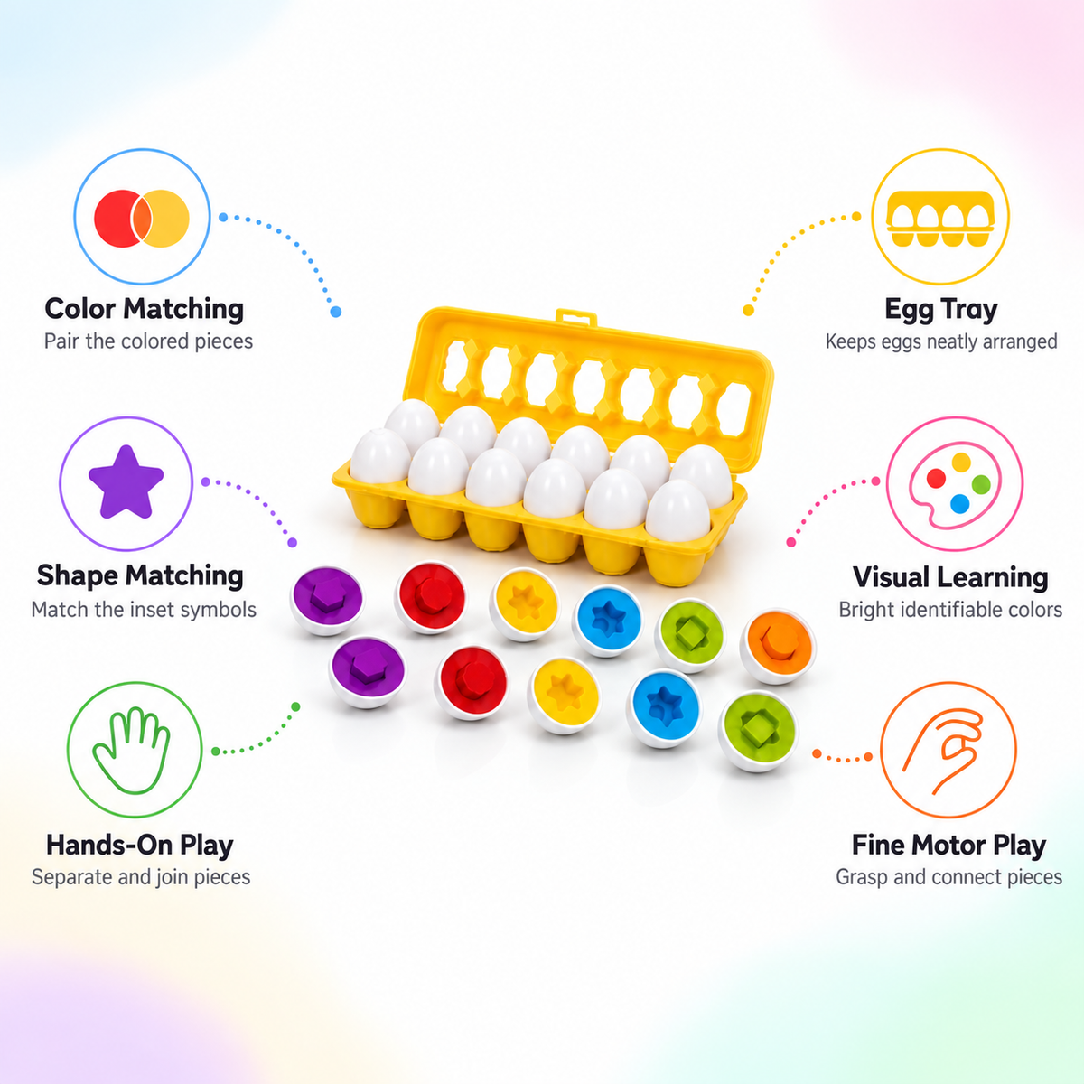 Matching Eggs (12 Pcs)