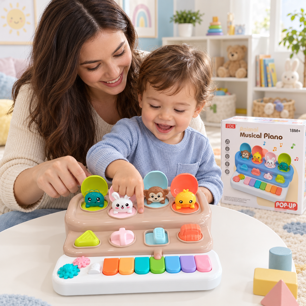 JDL Animal Musical Piano – Pop-Up Musical Toy