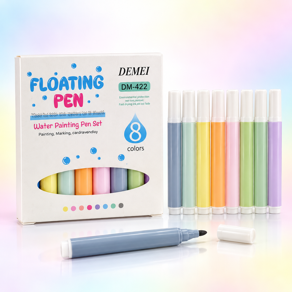 Floating Water Painting Pen Set – 8 Colors