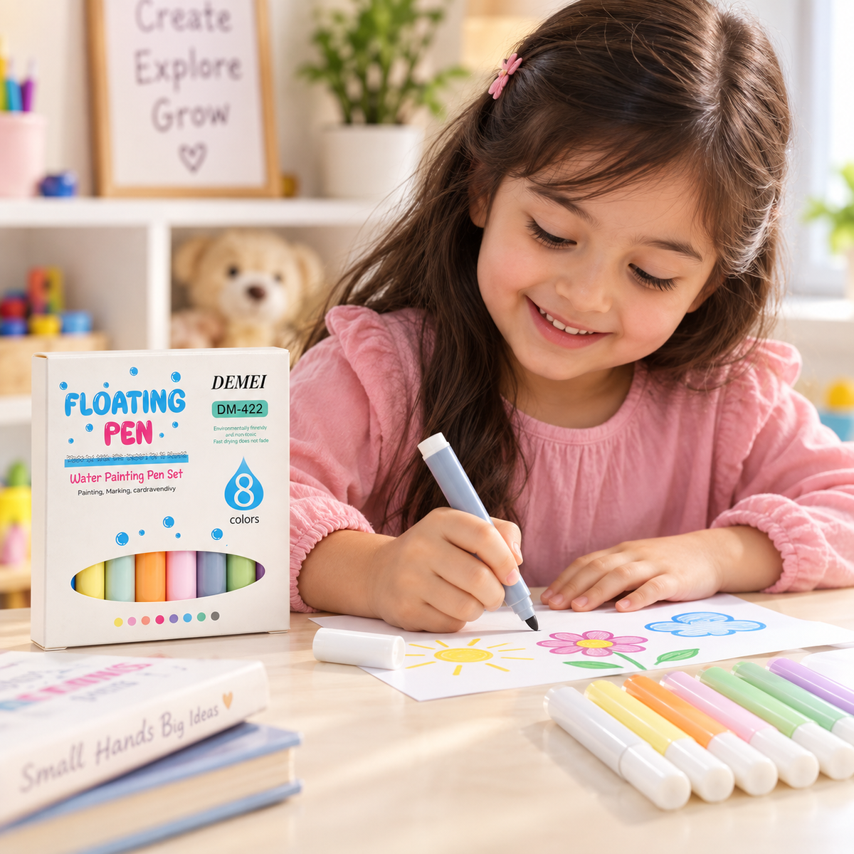 Floating Water Painting Pen Set – 8 Colors