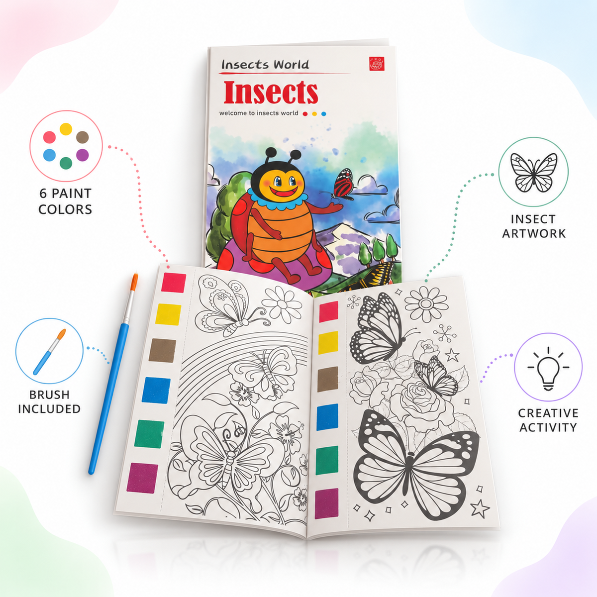 Insects World Coloring Book