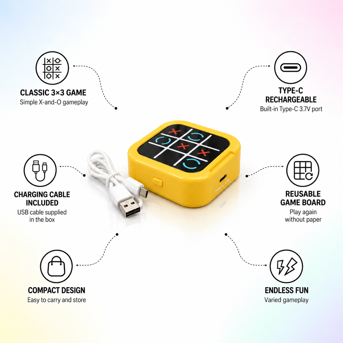 Fun Tic-Tac-Toe Handheld Game