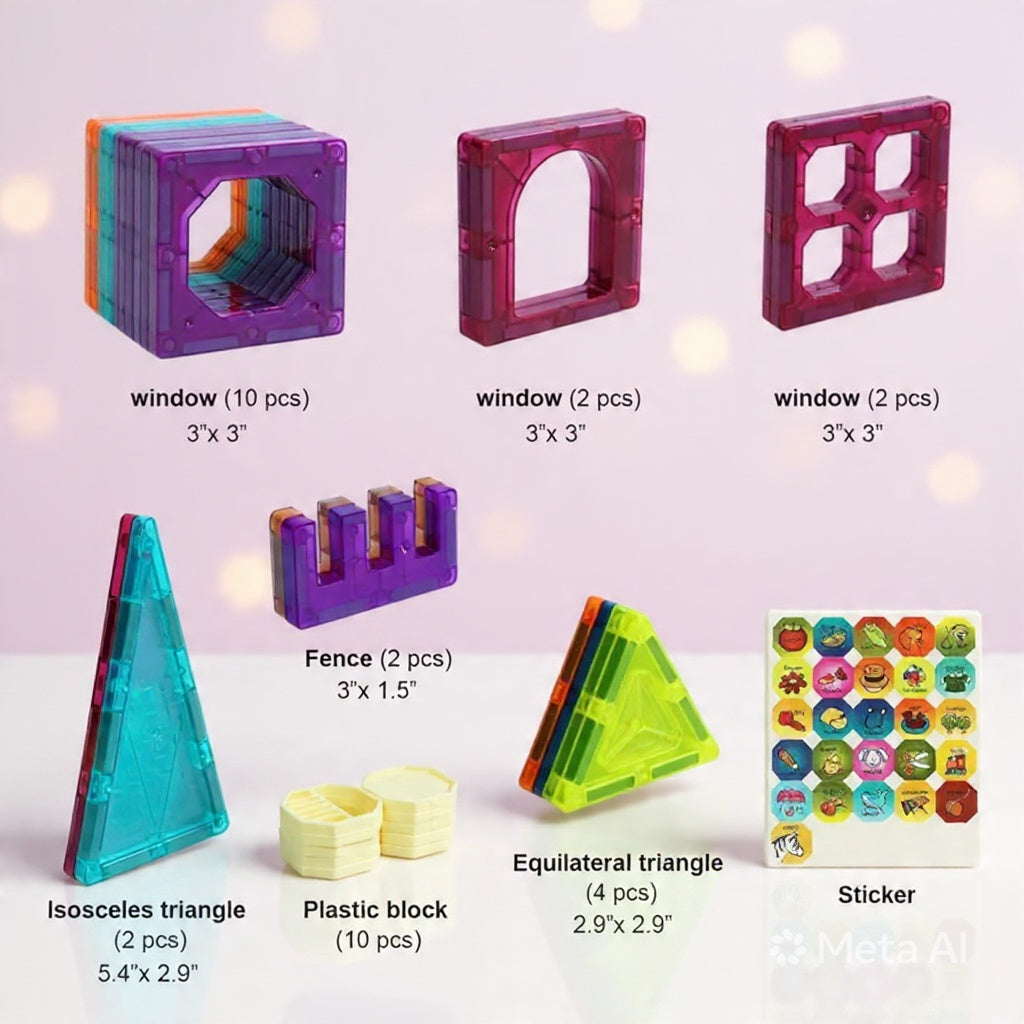 Magnetic DIY Building Tiles (32 Pieces)